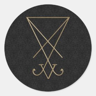 Lucifer Alchemy Sigil Gothic Art Classic Round Sticker
