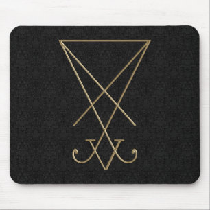 Lucifer Alchemy Sigil Gothic Art Mouse Pad
