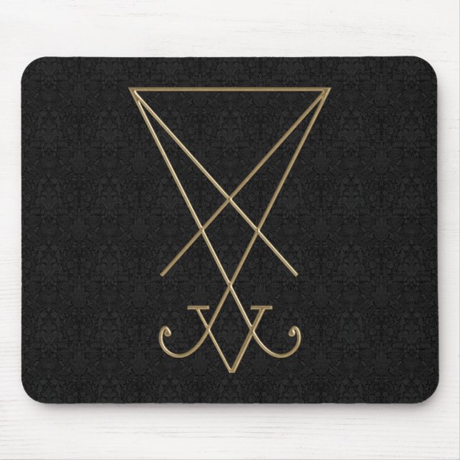 Lucifer Alchemy Sigil Gothic Art Mouse Pad (Front)