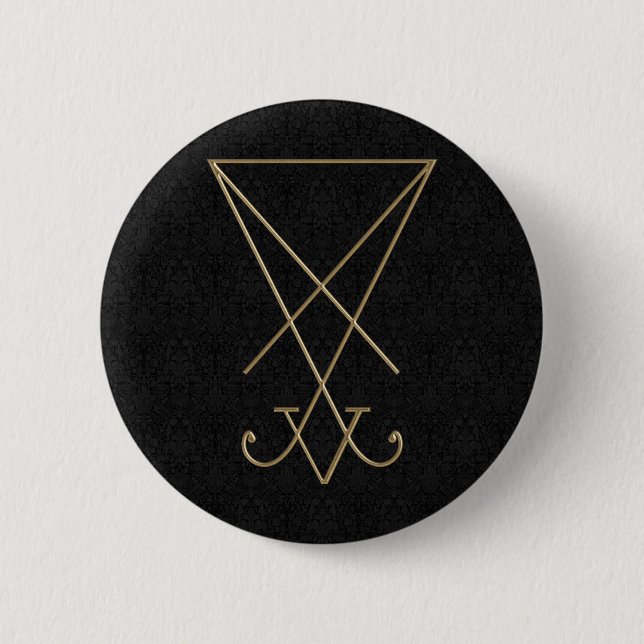 Lucifer Alchemy Sigil Gothic Art Pinback Button (Front)