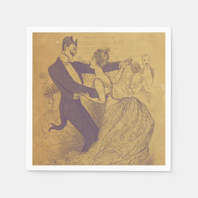 Lucifer Dancing With a Lady Napkins (Front)