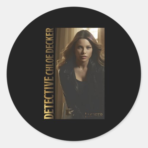 Lucifer Detective Chloe Decker Gold Series Classic Round Sticker