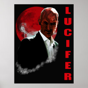 Lucifer devil face poster