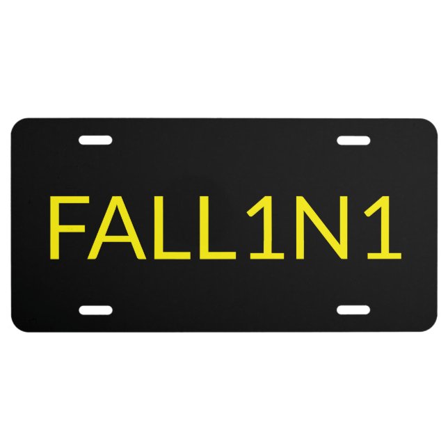 Lucifer FALL1N1 License Vanity Plate (Front)