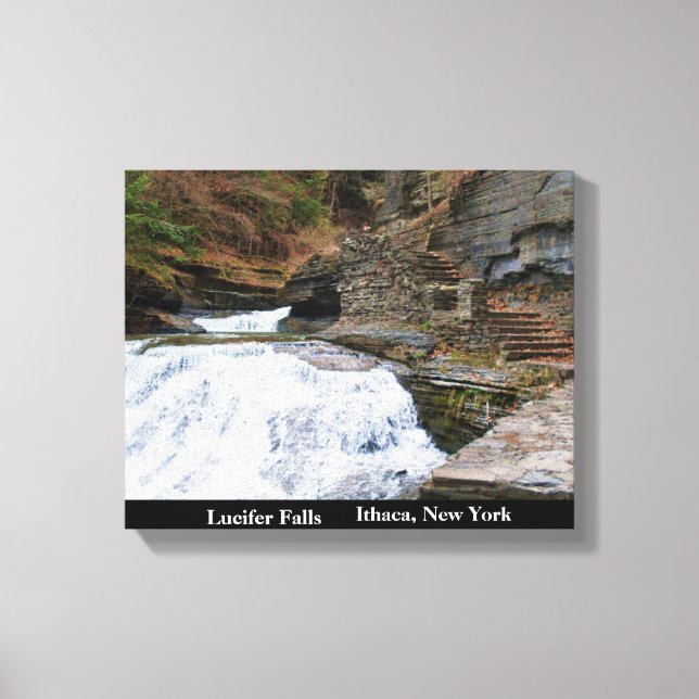 LUCIFER FALLS ITHACA NEW YORK  CANVAS PRINT (Front)