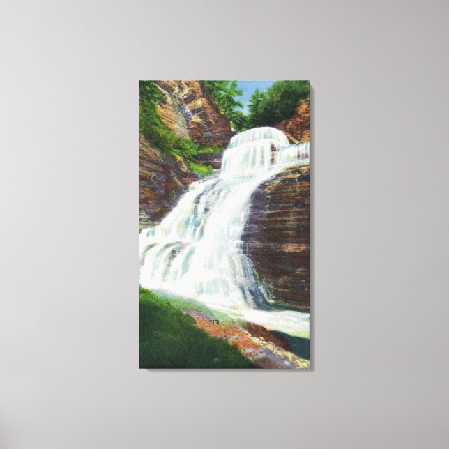 Lucifer Falls View in Robert H. Treman State Canvas Print (Front)