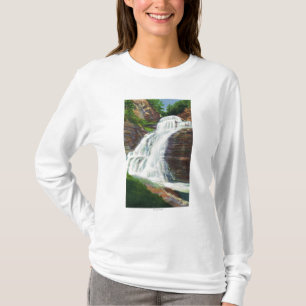 Lucifer Falls View in Robert H. Treman State T-Shirt
