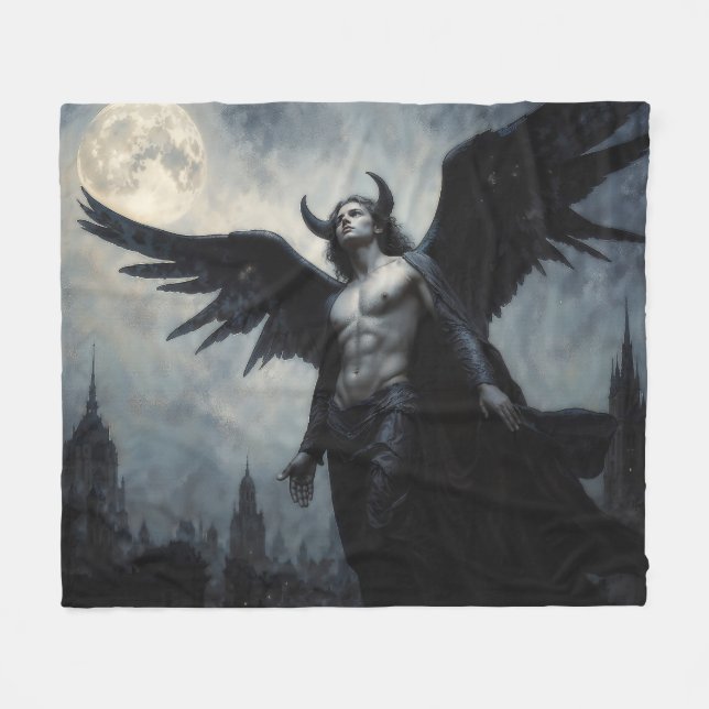 Lucifer  fleece blanket (Front (Horizontal))
