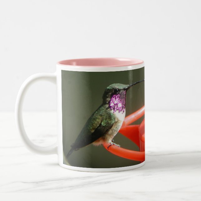 Lucifer Hummingbird Mug, left-handled Two-Tone Coffee Mug (Left)