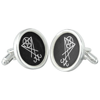 Lucifer Pentacle Sigil Gothic Art Cufflinks