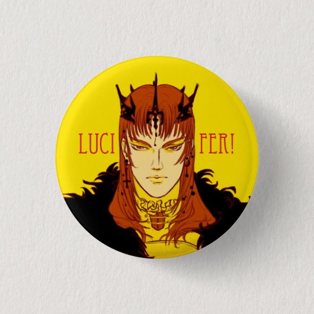 Lucifer Pinback Button (Front)