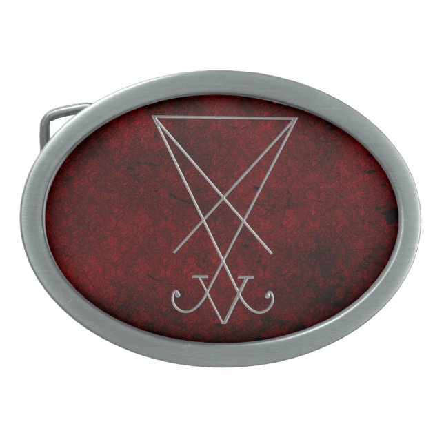 Lucifer Sigil Alchemy Goth Art Belt Buckle (Front)