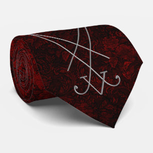 Lucifer Sigil Alchemy Goth Art Tie