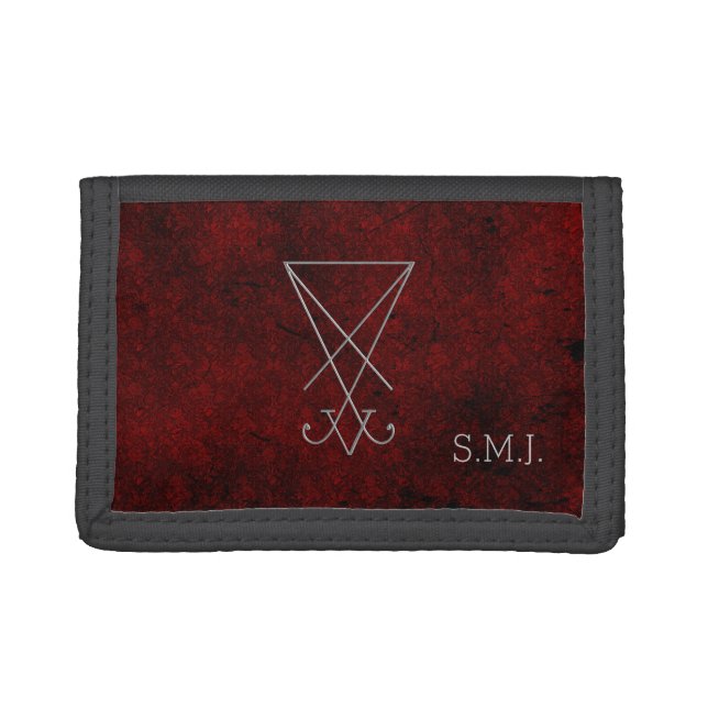 Lucifer Sigil Alchemy Goth Art Tri-fold Wallet (Front)