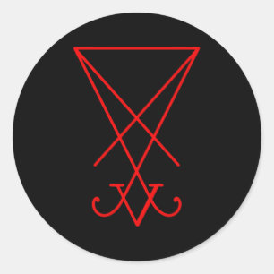 Lucifer Symbol Sigil Luciferian 666 Occult Satanic Classic Round Sticker