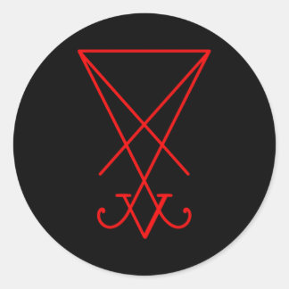 Lucifer Symbol Sigil Luciferian 666 Occult Satanic Classic Round Sticker