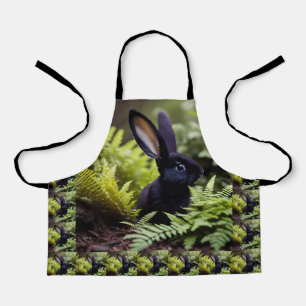 Lucifer the Black Bunny: A Dark Bundle of Mischief Apron