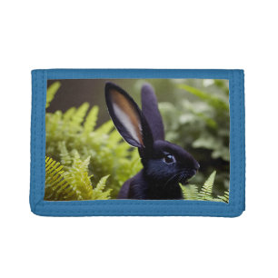 Lucifer the Black Bunny: A Dark Bundle of Mischief Trifold Wallet
