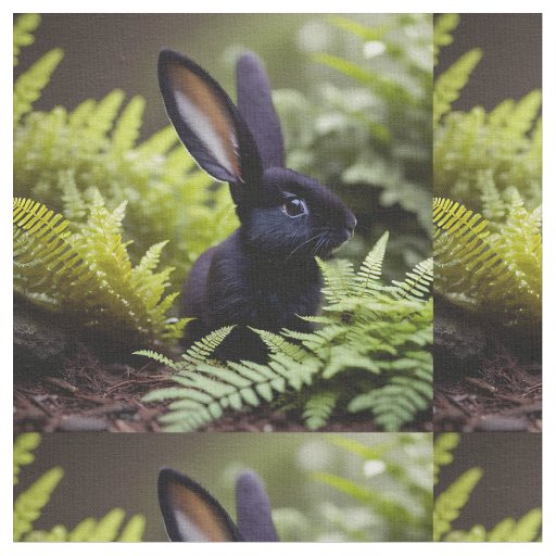 Lucifer the Black Bunny: A Dark Mischief Bundle Fabric