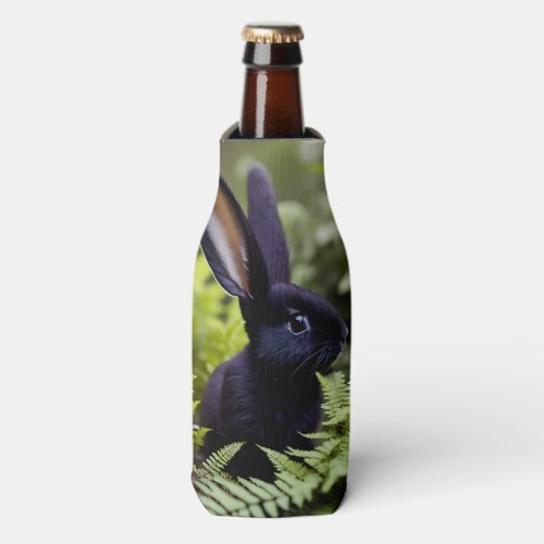 Lucifer The Black Little Bunny Bottle Cooler