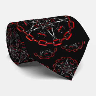 Lucifers Star Gothic Fractal Art Neck Tie
