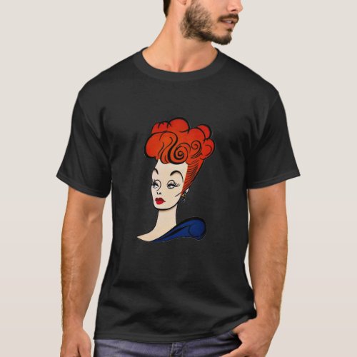 Lucille Ball Profile MEME ANIME MANGA T_Shirt