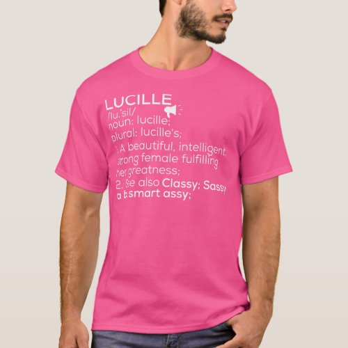 Lucille Name Lucille Definition Lucille Female Nam T_Shirt