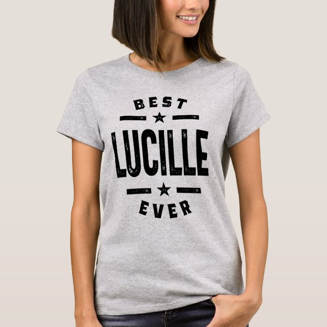 Lucille Personalized Name Birthday Gift T-Shirt (Front)