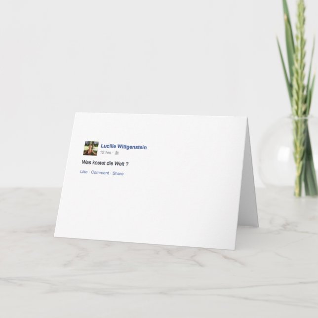 Lucille Wittgenstein Greeting Card (Front)