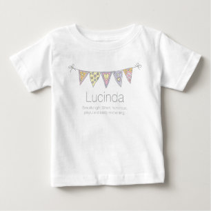 Lucinda girls name meaning bunting flag t-shirt