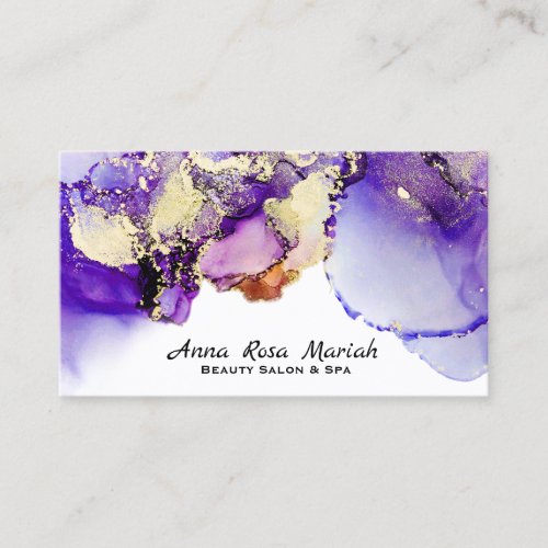  Lucious Abstract Lavender Gold Gilded Bold Business Card