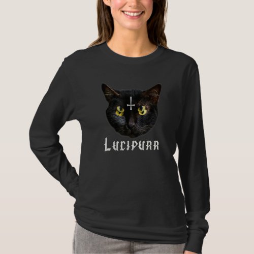 Lucipurr Satanic Cat Antichrist Baphomet 666 T_Shirt