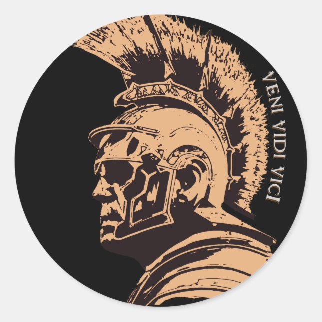 Lucius, a famous Roman Centurion Classic Round Sticker (Front)