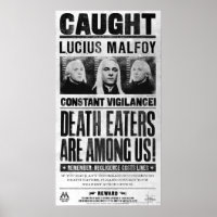 Lucius Malfoy Wanted Poster