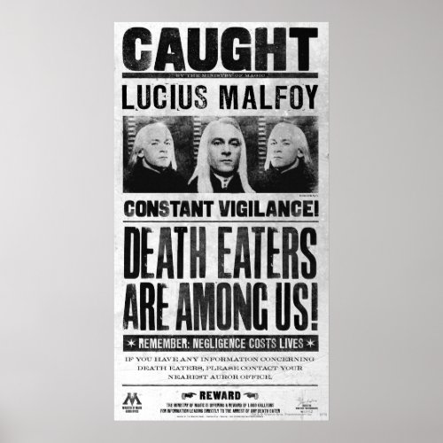 Lucius Malfoy Wanted Poster
