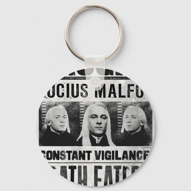 Lucius Malfoy Wanted Poster Keychain (Front)