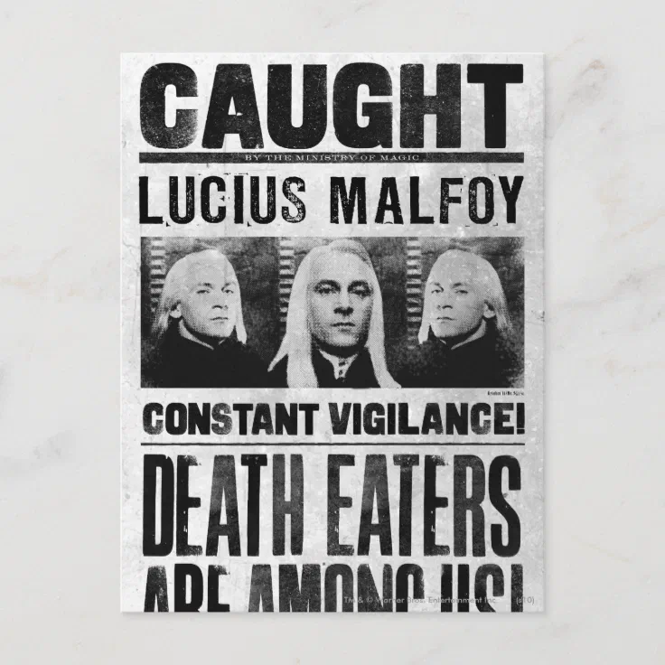 lucius malfoy wanted poster