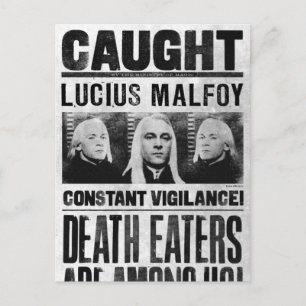 Lucius Malfoy Wanted Poster Postcard