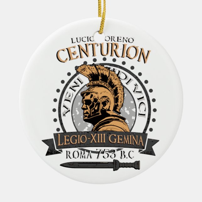 Lucius Voreno, a famous Roman Centurion Baby Rompe Ceramic Ornament (Front)