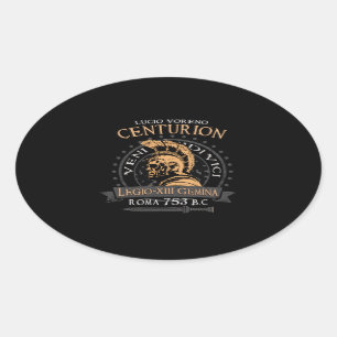 Lucius Voreno, a famous Roman Centurion Oval Stick Oval Sticker