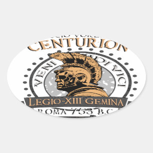 Lucius Voreno, a famous Roman Centurion Oval Sticker