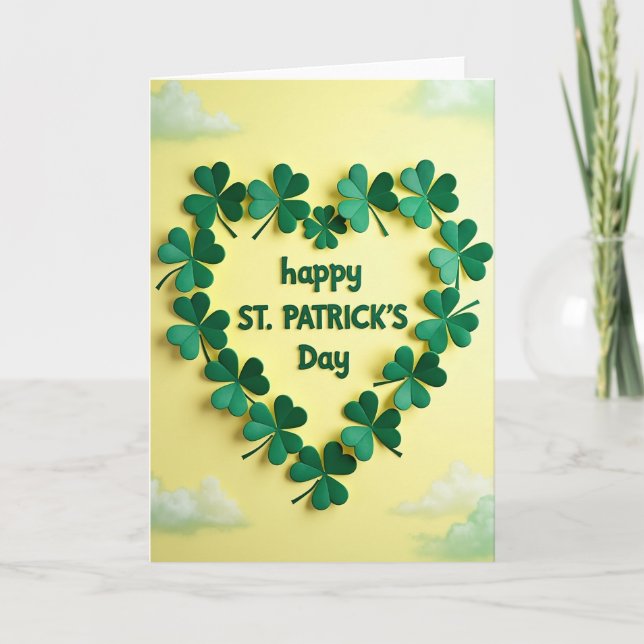 Luck And Cheer St Patricks Day Card (Front)