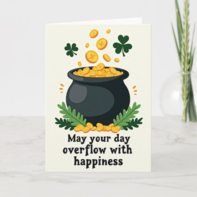 Luck And Gold Happy Day Card (Front)