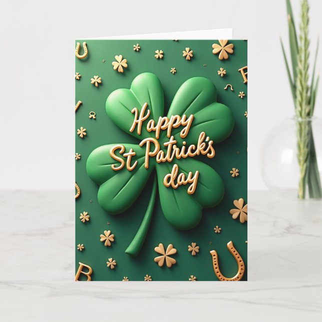 Luck And Gold St Patricks Day Card (Front)