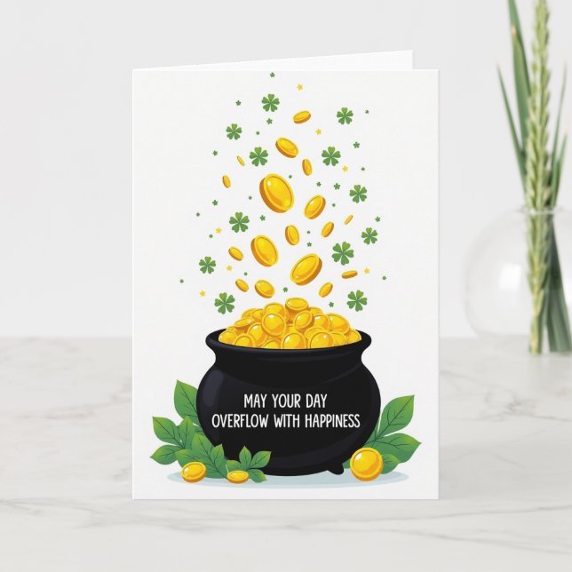 Luck And Happiness St Patricks Card (Front)