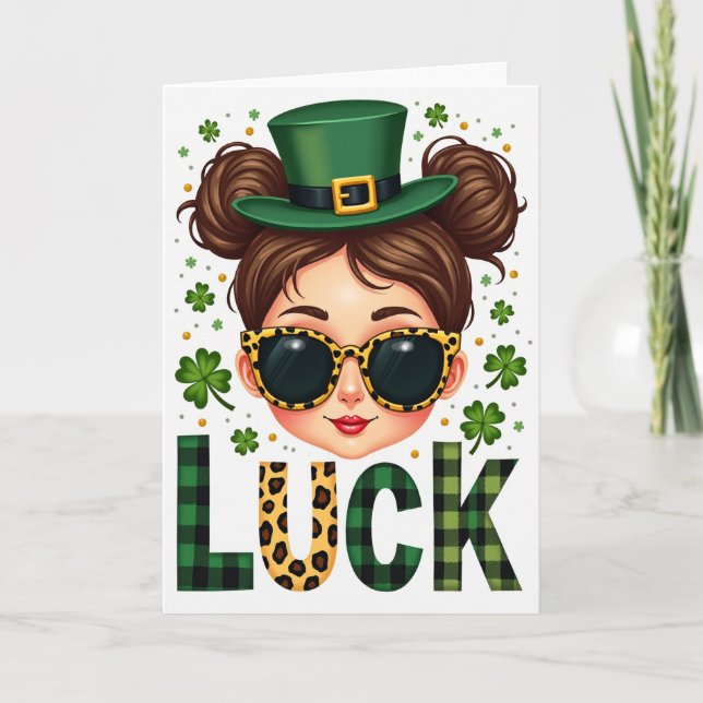 Luck And Style St Patricks Day Card (Front)