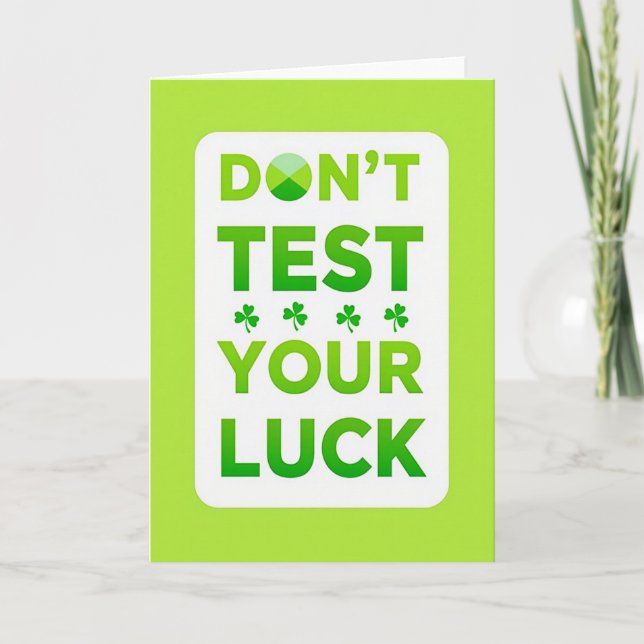 Luck Awaits St Patricks Day Card (Front)