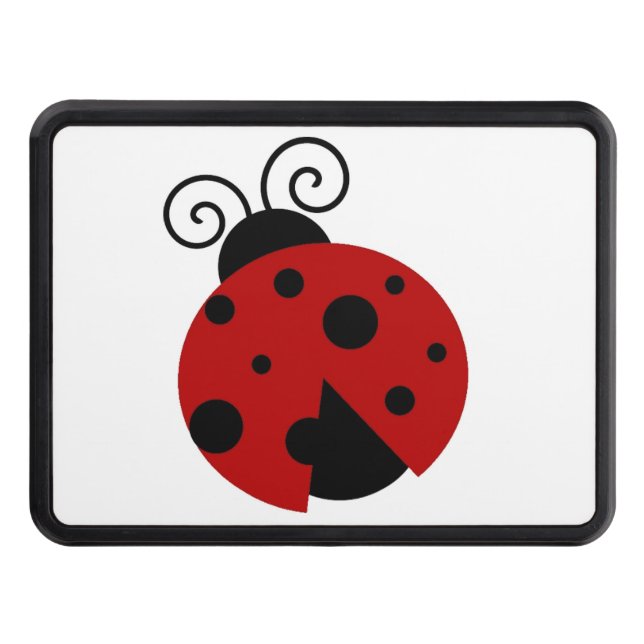 Luck be a Ladybug Cute Cartoon Insect Design Hitch Cover (Front)