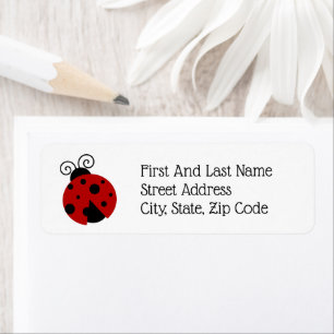 Luck be a Ladybug Cute Cartoon Insect Design Label