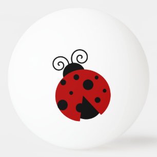 Luck be a Ladybug Cute Cartoon Insect Design Ping Pong Ball